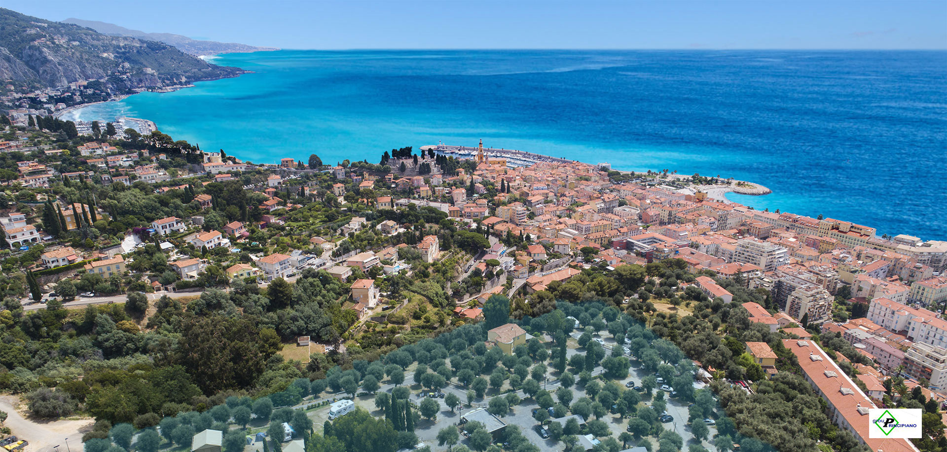 camping parc Saint Michel vue sur Menton